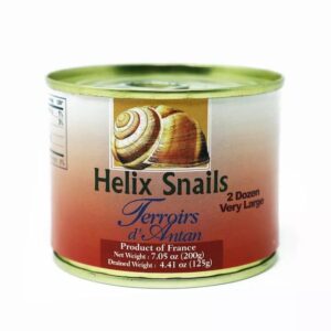 Seafood Helix Very Large Escargot, helix lucorum (in water) – 1/4 2dz, 7 oz/200g
