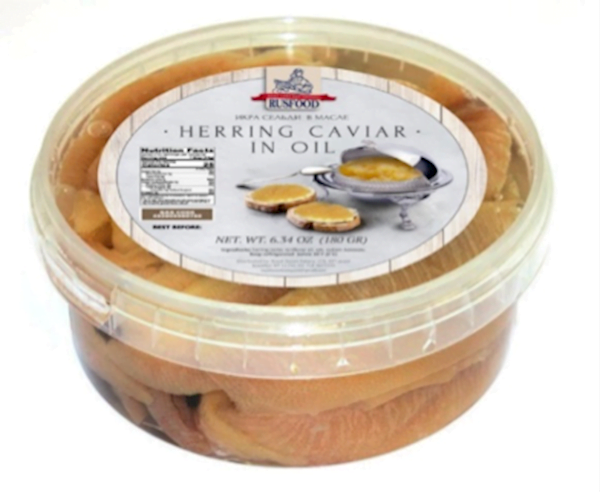 Caviar Herring Pieces Caviar Seldi in Oil Rusfood 180g